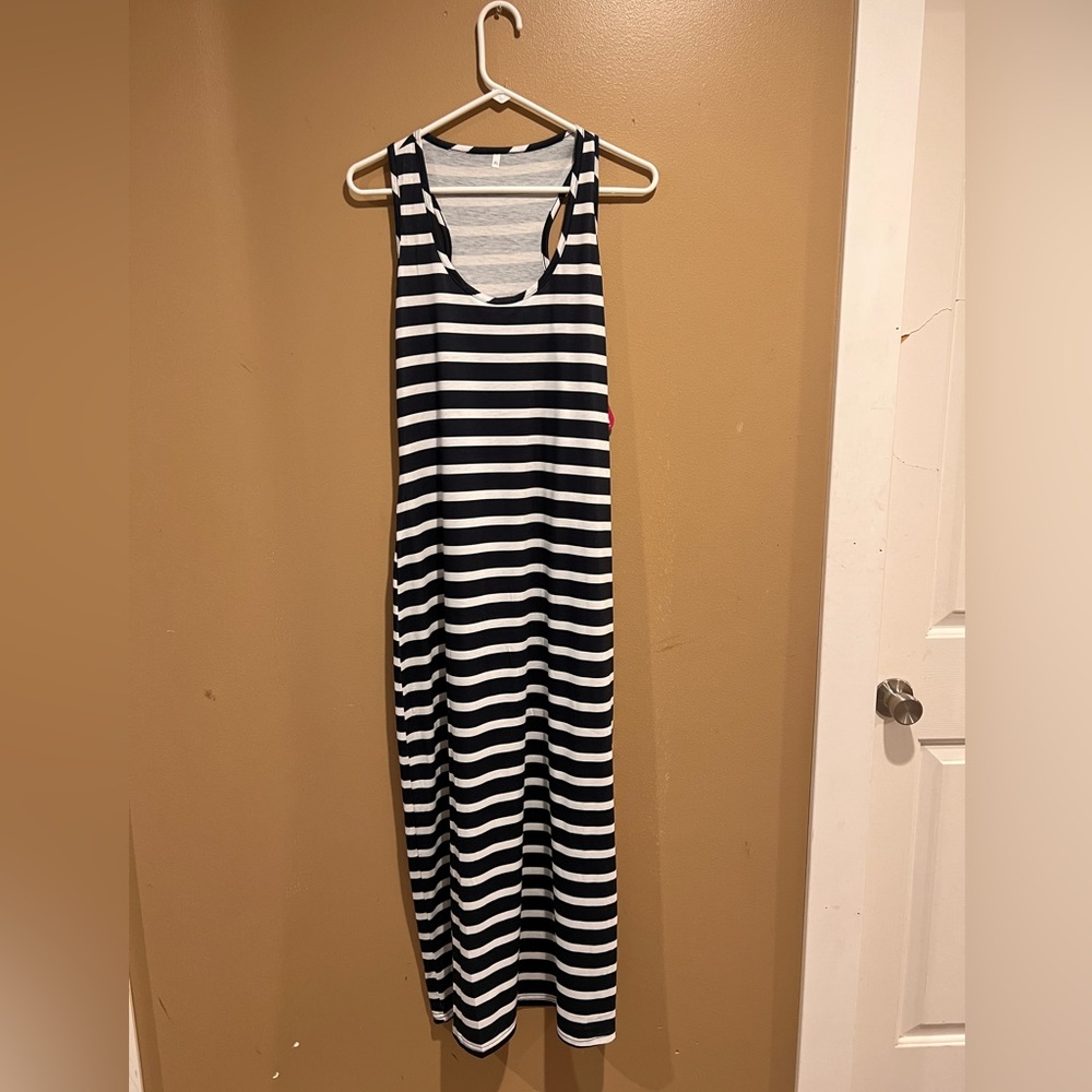 Cute striped maxi dress women’s XL